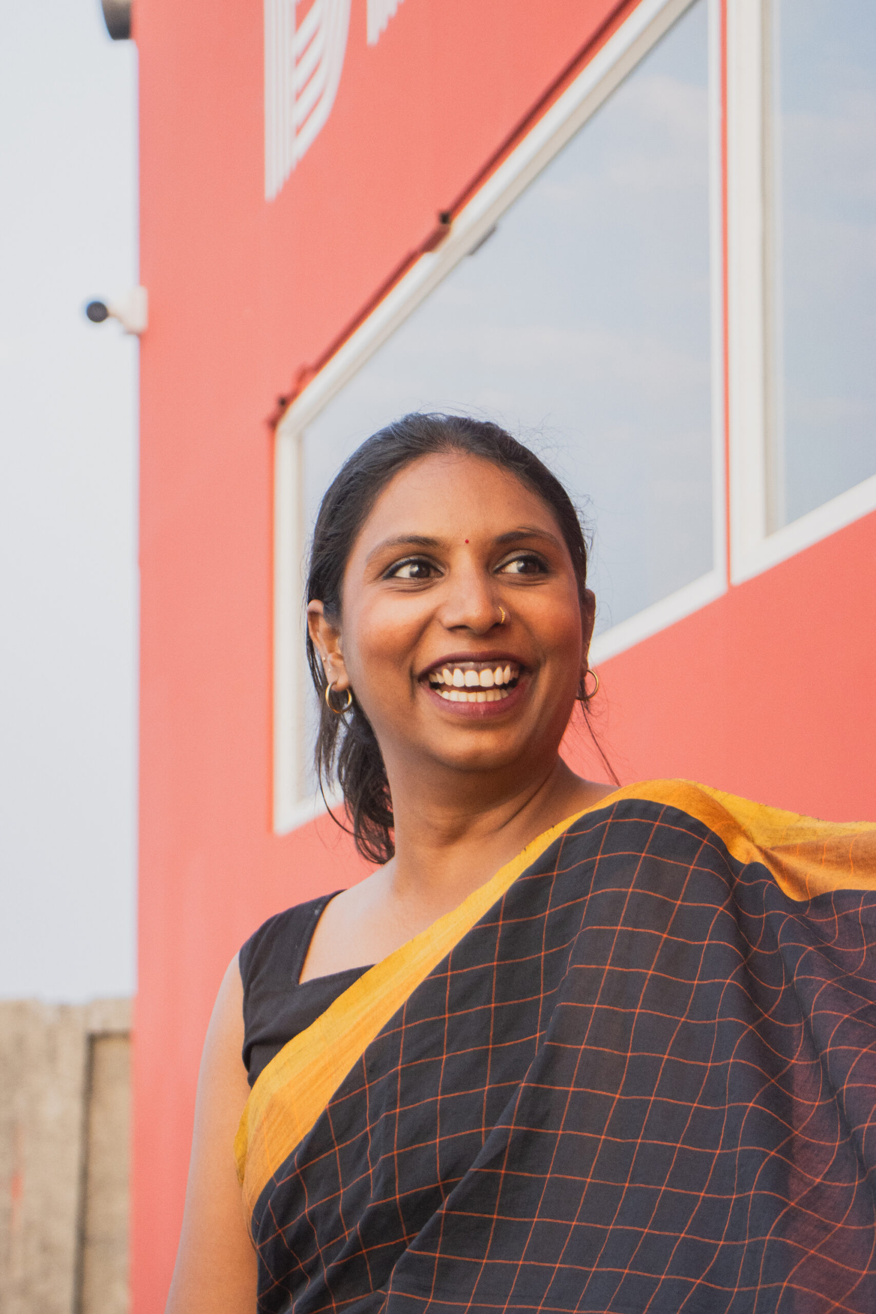 kayta dawn checks saree