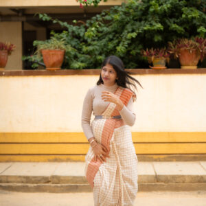 Kayta Soft Check Saree